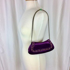 💜BOGO💜Menbur purple beaded clutch/shoulderbag